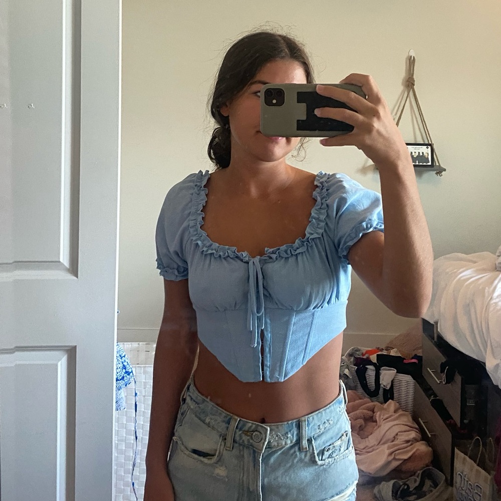 LA hearts/Pacsun blue shirt